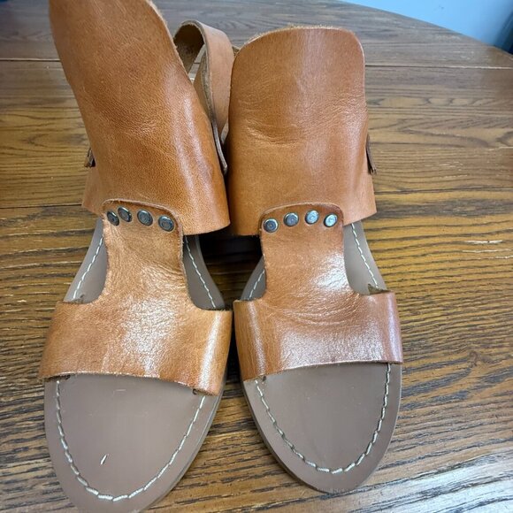 Barbara Barbieri Brown Leather slingback Sandal, Italian Made, Size 8 - Picture 8 of 9